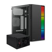 GABINETE ACTECK FUSION II GI440 / MICRO TORRE / MICRO ATX, MINI ITX / FUENTE 500W / ILUMINACION RGB / PANEL ACRILICO, METAL / NEGRO / AC-935753 GABINETE ACTECK FUSION II GI440 / MICRO TORRE / MICRO ATX, MINI ITX / FUENTE 500W / ILUMINACION RGB / PANEL ACRILICO, METAL / NEGRO / AC-935753